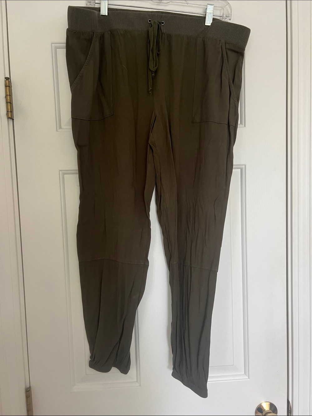 Olive Green Drawstring Jogger Pants